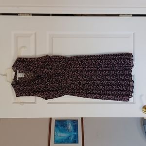 American Rag Black & Pink Floral Shirt Dress, size Small